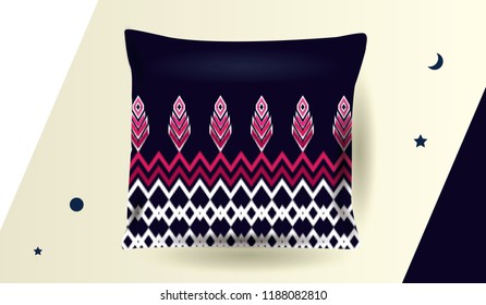 Ethnic pattern Design for pillow,curtain,clothing,background,carpet,wallpaper,wrapping,Batik,fabric,Vector illustration.