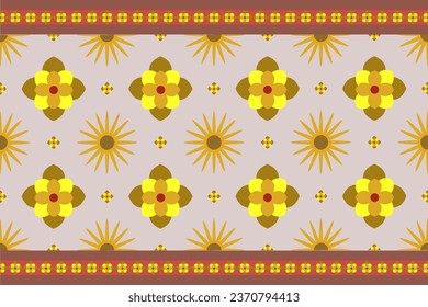 ethnic pattern design, repeat and seamless, geometric and floral element for textile, wallpaper or orther.