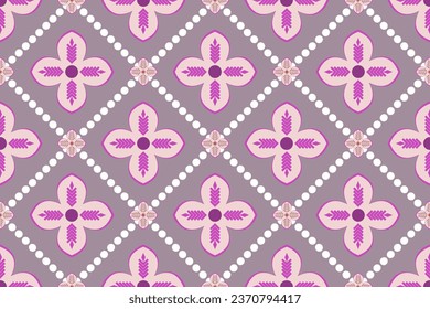 ethnic pattern design, repeat and seamless, geometric and floral element for textile, wallpaper or orther.
