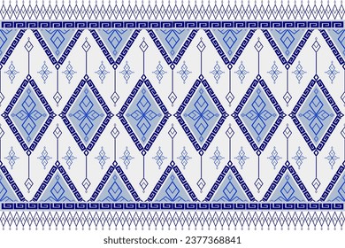 Ethnic pattern design, repeat and seamless, geometric and floral element for textile.

