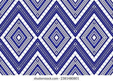 Ethnic pattern design, repeat and seamless, geometric and floral element for textile