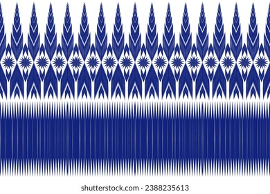 Ethnic pattern design, repeat and seamless, ikat style for textile.