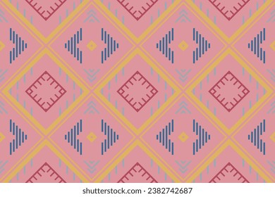 Ethnic pattern design. traditional pattern design It is a pattern created by combining geometric shapes. Create beautiful fabric patterns. Design for print.