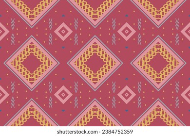 Ethnic pattern design. Traditional ethnic patterns vectors It is a pattern created by combining geometric shapes. Create beautiful fabric patterns. Design for print.