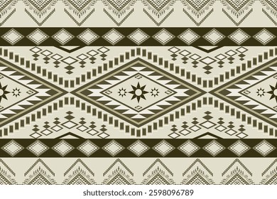 Ethnic pattern design. Vector illustration.American pattern,Pale green color