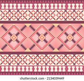 The ethnic pattern design. Vector seamless. Pastel ethnic. Aztec design. geometric pink pattern.