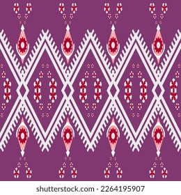 Ethnic pattern designs, ethnic pattern graphics, geometric shapes and flowers are used for weaving ,rug, wallpaper, clothing, wrap, batik, fabric, embroidery style illustration, Ethnic abstract ikat 