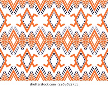 Se utilizan diseños de patrones étnicos, gráficos de patrones étnicos, formas geométricas y flores para tejer, alfombra, papel pintado, ropa, envoltura, batik, tela, ilustración de estilo bordado, ikat abstracto étnico 