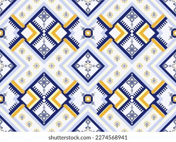 Ethnic pattern designs, ethnic pattern graphics, geometric shapes and flowers are used for weaving ,rug, wallpaper, clothing, wrap, batik, fabric, embroidery style illustration, Ethnic abstract ikat