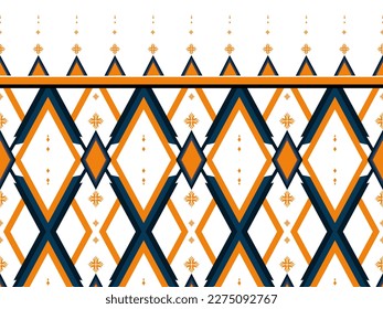 Se utilizan diseños de patrones étnicos, gráficos de patrones étnicos, formas geométricas y flores para tejer, alfombra, papel pintado, ropa, envoltura, batik, tela, ilustración de estilo bordado, ikat abstracto étnico