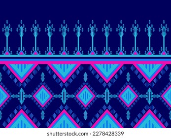 Ethnic pattern designs, ethnic pattern graphics, geometric shapes and flowers are used for weaving ,rug, wallpaper, clothing, wrap, batik, fabric, embroidery style illustration, Ethnic abstract ikat