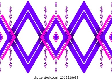 Se utilizan diseños de patrones étnicos, gráficos de patrones étnicos, formas geométricas y flores para tejer, alfombra, papel pintado, ropa, envoltura, batik, tela, ilustración de estilo bordado, ikat abstracto étnico