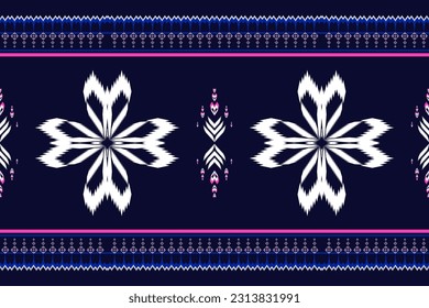 Ethnic pattern designs, ethnic pattern graphics, geometric shapes and flowers are used for weaving ,rug, wallpaper, clothing, wrap, batik, fabric, embroidery style illustration, Ethnic abstract ikat