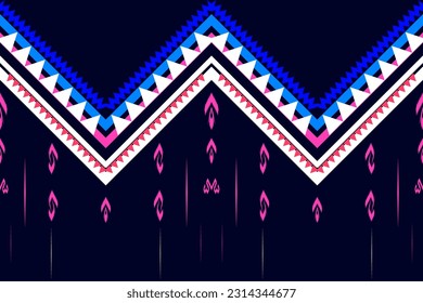 Ethnic pattern designs, ethnic pattern graphics, geometric shapes and flowers are used for weaving ,rug, wallpaper, clothing, wrap, batik, fabric, embroidery style illustration, Ethnic abstract ikat