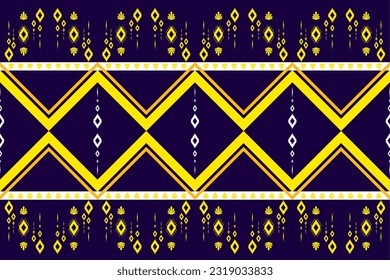 Ethnic pattern designs, ethnic pattern graphics, geometric shapes and flowers are used for weaving ,rug, wallpaper, clothing, wrap, batik, fabric, embroidery style illustration, Ethnic abstract ikat