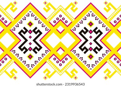 Ethnic pattern designs, ethnic pattern graphics, geometric shapes and flowers are used for weaving ,rug, wallpaper, clothing, wrap, batik, fabric, embroidery style illustration, Ethnic abstract ikat