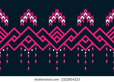 Ethnic pattern designs, ethnic pattern graphics, geometric shapes and flowers are used for weaving ,rug, wallpaper, clothing, wrap, batik, fabric, embroidery style illustration, Ethnic abstract ikat