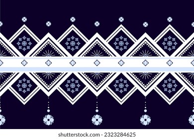Se utilizan diseños de patrones étnicos, gráficos de patrones étnicos, formas geométricas y flores para tejer, alfombra, papel pintado, ropa, envoltura, batik, tela, ilustración de estilo bordado, ikat abstracto étnico