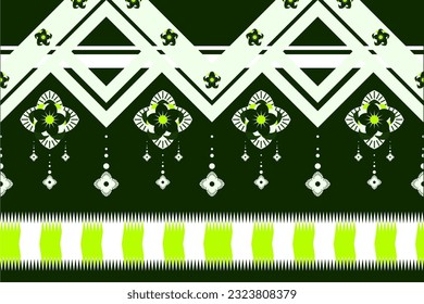 Ethnic pattern designs, ethnic pattern graphics, geometric shapes and flowers are used for weaving ,rug, wallpaper, clothing, wrap, batik, fabric, embroidery style illustration, Ethnic abstract ikat