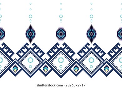 Ethnic pattern designs, ethnic pattern graphics, geometric shapes and flowers are used for weaving ,rug, wallpaper, clothing, wrap, batik, fabric, embroidery style illustration, Ethnic abstract ikat