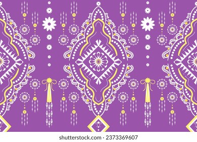 Ethnic pattern designs, ethnic pattern  graphics, geometric shapes and flowers are used for weaving ,rug, wallpaper, clothing, wrap, batik, fabric, embroidery style illustration, Ethnic fabric 