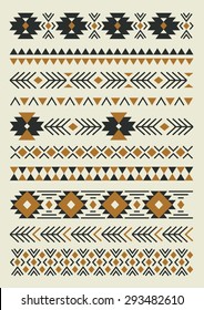 ethnic pattern elements collection. vector illustration