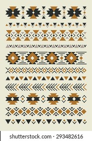 ethnic pattern elements collection. vector illustration