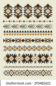 ethnic pattern elements collection. vector illustration