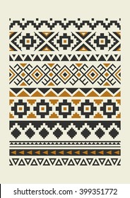 ethnic pattern elements collection. vector illustration