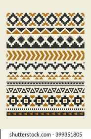 ethnic pattern elements collection. vector illustration