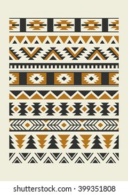 ethnic pattern elements collection. vector illustration