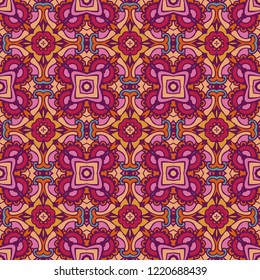 ethnic pattern for fabric. Abstract geometric mosaic vintage seamless pattern ornamental.