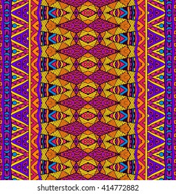 ethnic  pattern for fabric. Abstract geometric colorful seamless pattern ornamental. bright multicolor tribal style design