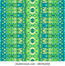 ethnic pattern for fabric. Abstract geometric striped vintage seamless pattern ornamental.