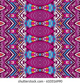 ethnic pattern for fabric. Abstract geometric colorful seamless pattern ornamental. bright multicolor tribal style design