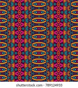 ethnic pattern for fabric. Abstract geometric colorful seamless pattern ornamental. bright multicolor tribal style design