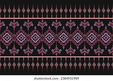 Ethnic pattern fabric,Set of patterns. Ethnic geometric and floral pattern designs used for weaving, tapestry, wallpaper, purple ,clothing, fabric, embroidery style illustration, abstract pixel art.