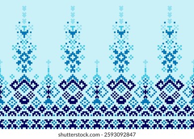 Ethnic pattern fabric,Set of patterns. Ethnic, geometric pattern designs used for weaving, tapestry, wallpaper ,clothing, fabric, abstract pixel art.