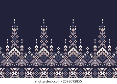 Ethnic pattern fabric,Set of patterns. Ethnic, geometric pattern designs used for weaving, tapestry, wallpaper ,clothing, fabric, abstract pixel art.