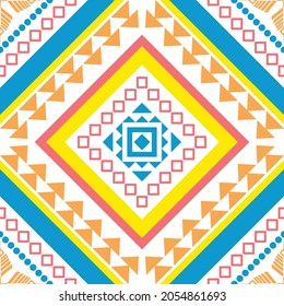 Diseño floral de patrones étnicos. Moqueta de tela azteca mandala adorno boho chevron decoración textil papel de pared. Antecedentes de las ilustraciones de los vectores tradicionales africanos indígenas tribales nativos de pavo geométrico 