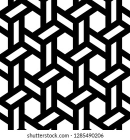 Ethnic pattern. Folk image. Tribal background. Polygons backdrop. Mosaics wallpaper.Geometric figures ornament. Digital paper, web design, textile print. Hexagons, quadrangles motif. Seamless vector.