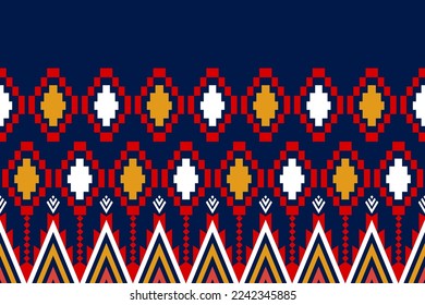 Ethnic pattern, geometric pattern, carpet pattern, oriental ethnic, seamless pattern, traditional design for vector, clothing, batik, fabric,embroidery style, illustration, wallpaper, background .