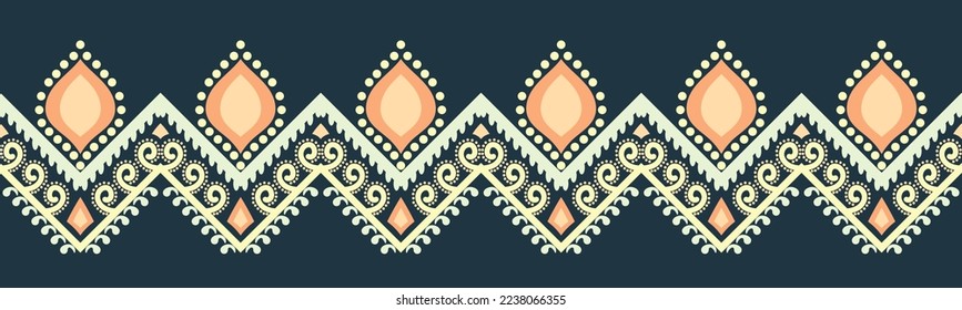 Ornamento folclórico de diseño geométrico de patrones étnicos. Textura vectorial étnica tribal. Patrón de rayas sin foco al estilo azteca. Figura bordado tribal. Se puede cambiar el color de fondo de EP.2.IndianDesign 