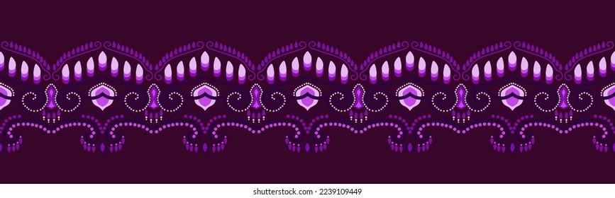 Ornamento folclórico de diseño geométrico de patrones étnicos. Textura vectorial étnica tribal. Patrón de rayas sin foco al estilo azteca. Figura bordado tribal. Se puede cambiar el color de fondo de EP.7.IndianDesign 