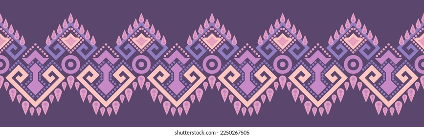 Ethnic pattern geometric design folklore ornament. Tribal ethnic vector texture. Seamless striped pattern in Aztec style. Figure tribal embroidery. Indian EP.43.background color can be changedDesign 
