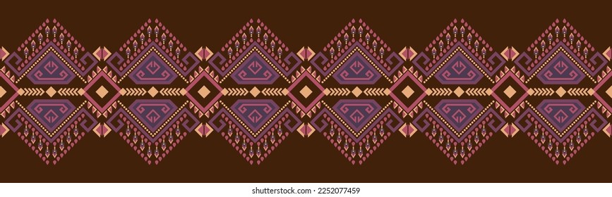 Ethnic pattern geometric design folklore ornament. Tribal ethnic vector texture. Seamless striped pattern in Aztec style. Figure tribal embroidery. Indian EP.52.background color can be changedDesign 