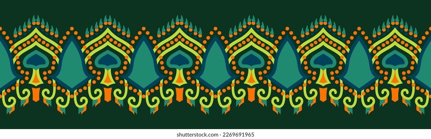 Ethnic pattern geometric design folklore ornament. Tribal ethnic vector texture. Seamless striped pattern in Aztec style. Figure tribal embroidery. Indian EP.79.background color can be changedDesign 