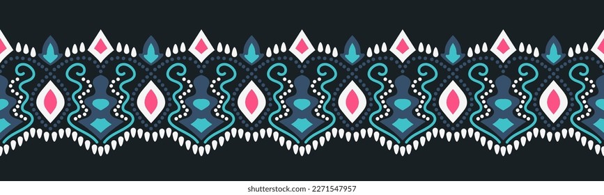 Ethnic pattern geometric design folklore ornament. Tribal ethnic vector texture. Seamless striped pattern in Aztec style. Figure tribal embroidery. Indian EP.81.background color can be changedDesign 