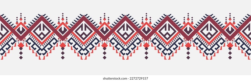 Ethnic pattern geometric design folklore ornament. Tribal ethnic vector texture. Seamless striped pattern in Aztec style. Figure tribal embroidery. Indian EP.82.background color can be changedDesign 