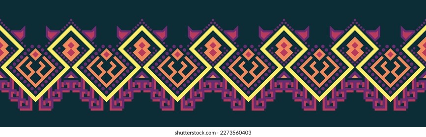 Ethnic pattern geometric design folklore ornament. Tribal ethnic vector texture. Seamless striped pattern in Aztec style. Figure tribal embroidery. Indian EP.83.background color can be changedDesign 